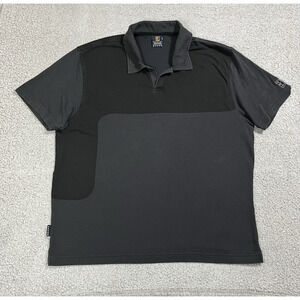 Nike Polo Shirt Mens Medium Gray Tennis Court Vintage Retro Agassi